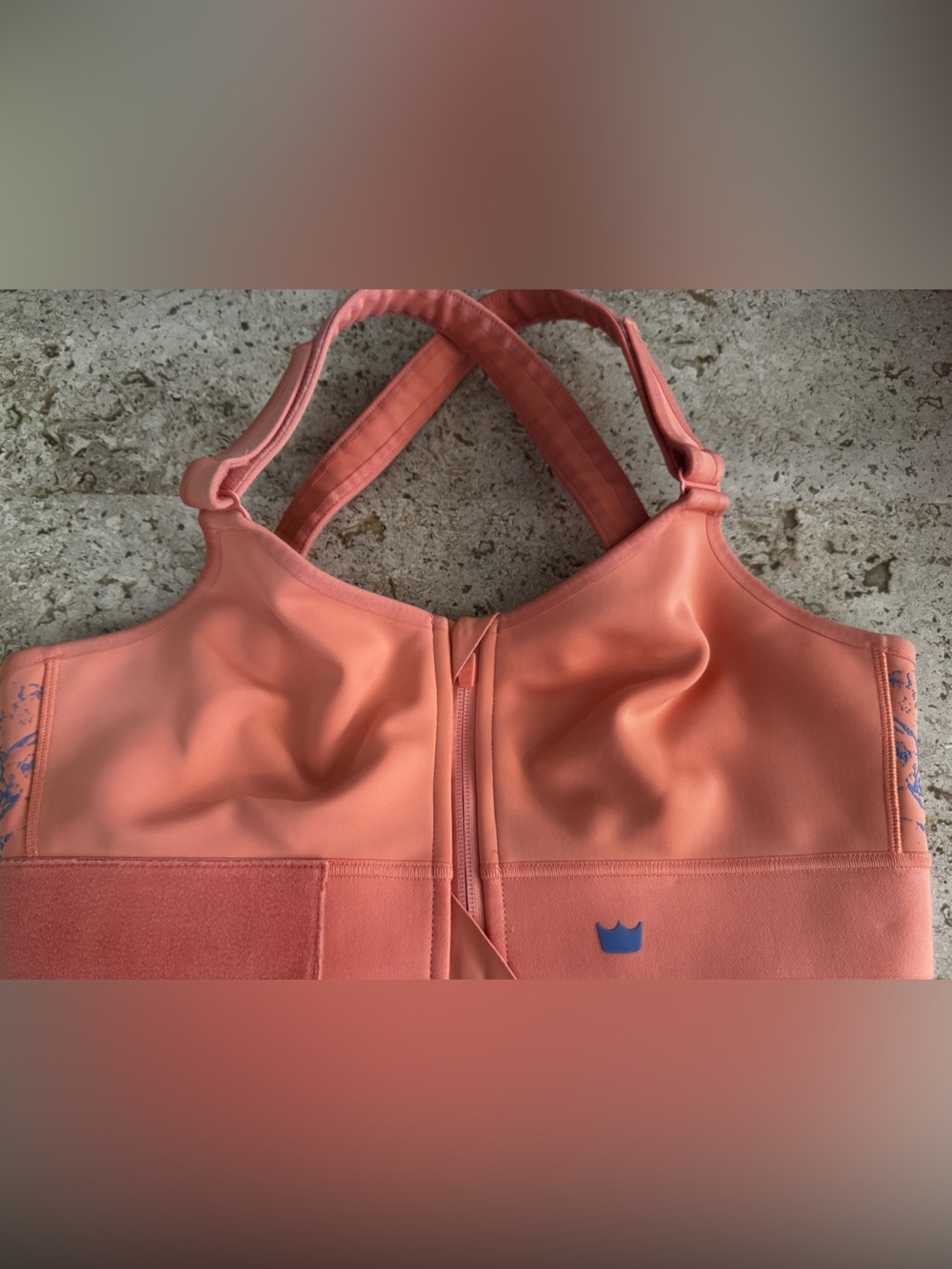 SHEFIT 11003 Peach and Orange Purple Flex Sports Bra - Luxe